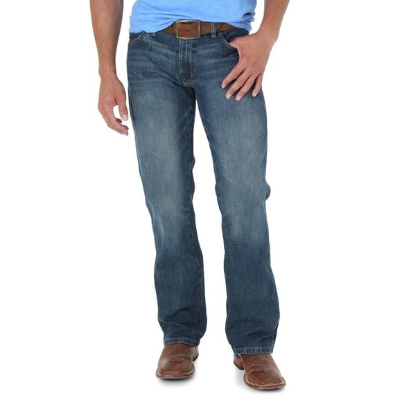 Wrangler Retro Slim Bootcut Jeans 29x34 • River Wash 77MWZRW - Picture 1 of 9